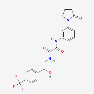 N1-(2-hydroxy-2-(4-(trifluoromethyl)phenyl)ethyl)-N2-(3-(2-oxopyrrolidin-1-yl)phenyl)oxalamide