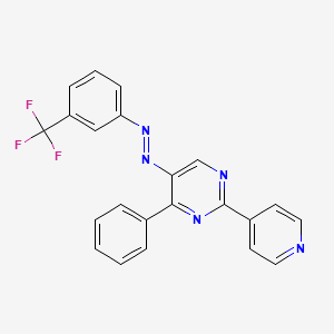 4-Phenyl-2-(4-pyridinyl)-5-{2-[3-(trifluoromethyl)phenyl]diazenyl}pyrimidine
