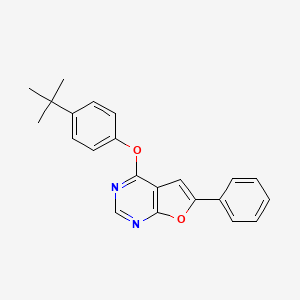 molecular formula C22H20N2O2 B2788509 4-(4-Tert-butylphenoxy)-6-phenylfuro[2,3-d]pyrimidine CAS No. 478063-46-6
