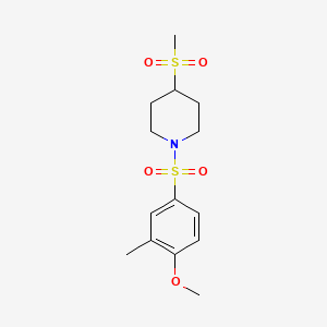 1-((4-Methoxy-3-methylphenyl)sulfonyl)-4-(methylsulfonyl)piperidine