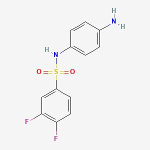 molecular formula C12H10F2N2O2S B2788511 N-(4-aminophenyl)-3,4-difluorobenzenesulfonamide CAS No. 793679-09-1