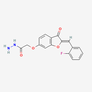 (Z)-2-((2-(2-fluorobenzylidene)-3-oxo-2,3-dihydrobenzofuran-6-yl)oxy)acetohydrazide