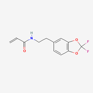 molecular formula C12H11F2NO3 B2788520 N-[2-(2,2-Difluoro-1,3-benzodioxol-5-yl)ethyl]prop-2-enamide CAS No. 2305569-85-9