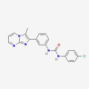 molecular formula C20H16ClN5O B2788527 1-(4-Chlorophenyl)-3-(3-(3-methylimidazo[1,2-a]pyrimidin-2-yl)phenyl)urea CAS No. 862812-02-0