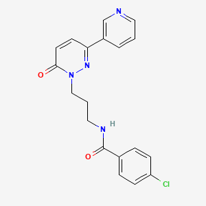 4-chloro-N-(3-(6-oxo-3-(pyridin-3-yl)pyridazin-1(6H)-yl)propyl)benzamide