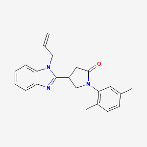 4-(1-allyl-1H-benzo[d]imidazol-2-yl)-1-(2,5-dimethylphenyl)pyrrolidin-2-one
