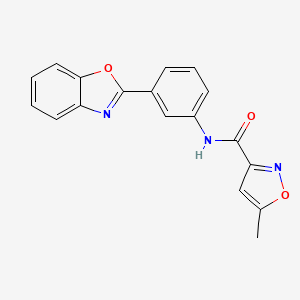 molecular formula C18H13N3O3 B2788555 N-(3-(benzo[d]oxazol-2-yl)phenyl)-5-methylisoxazole-3-carboxamide CAS No. 941991-07-7