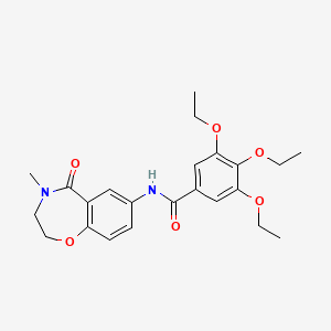 3,4,5-triethoxy-N-(4-methyl-5-oxo-2,3,4,5-tetrahydrobenzo[f][1,4]oxazepin-7-yl)benzamide
