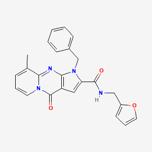 1-benzyl-N-(furan-2-ylmethyl)-9-methyl-4-oxo-1,4-dihydropyrido[1,2-a]pyrrolo[2,3-d]pyrimidine-2-carboxamide