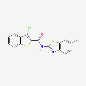 3-chloro-N-(6-methyl-1,3-benzothiazol-2-yl)-1-benzothiophene-2-carboxamide