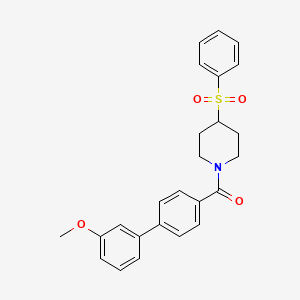 (3'-Methoxy-[1,1'-biphenyl]-4-yl)(4-(phenylsulfonyl)piperidin-1-yl)methanone