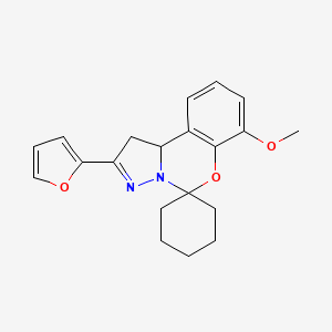 2-(Furan-2-yl)-7-methoxyspiro[1,10b-dihydropyrazolo[1,5-c][1,3]benzoxazine-5,1'-cyclohexane]