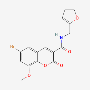 6-bromo-N-(furan-2-ylmethyl)-8-methoxy-2-oxo-2H-chromene-3-carboxamide