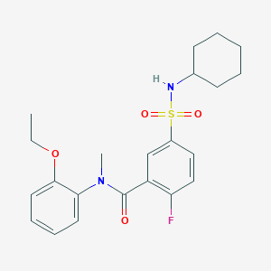 5-(cyclohexylsulfamoyl)-N-(2-ethoxyphenyl)-2-fluoro-N-methylbenzamide