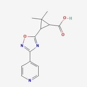 2,2-Dimethyl-3-(3-(pyridin-4-yl)-1,2,4-oxadiazol-5-yl)cyclopropanecarboxylic acid