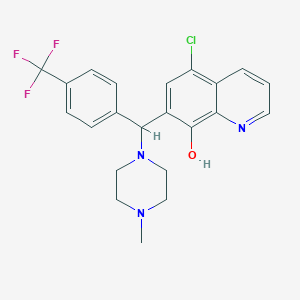 5-Chloro-7-[(4-methylpiperazin-1-yl)-[4-(trifluoromethyl)phenyl]methyl]quinolin-8-ol