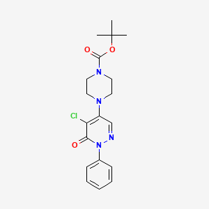 tert-Butyl 4-(5-chloro-6-oxo-1-phenyl-1,6-dihydropyridazin-4-yl)piperazine-1-carboxylate