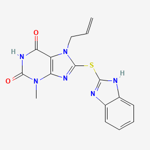 8-((1H-benzo[d]imidazol-2-yl)thio)-7-allyl-3-methyl-1H-purine-2,6(3H,7H)-dione