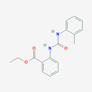molecular formula C17H18N2O3 B2788602 Ethyl 2-((N-(2-methylphenyl)carbamoyl)amino)benzoate CAS No. 446854-49-5