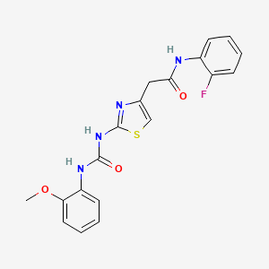 N-(2-fluorophenyl)-2-(2-(3-(2-methoxyphenyl)ureido)thiazol-4-yl)acetamide
