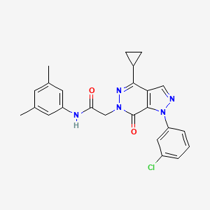 molecular formula C24H22ClN5O2 B2788614 2-(1-(3-chlorophenyl)-4-cyclopropyl-7-oxo-1H-pyrazolo[3,4-d]pyridazin-6(7H)-yl)-N-(3,5-dimethylphenyl)acetamide CAS No. 1105199-81-2