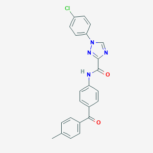 molecular formula C23H17ClN4O2 B278862 1-(4-chlorophenyl)-N-[4-(4-methylbenzoyl)phenyl]-1H-1,2,4-triazole-3-carboxamide 