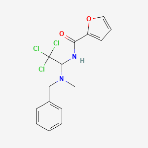 molecular formula C15H15Cl3N2O2 B2788632 N-{1-[benzyl(methyl)amino]-2,2,2-trichloroethyl}furan-2-carboxamide CAS No. 324069-38-7