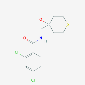 molecular formula C14H17Cl2NO2S B2788635 2,4-Dichloro-N-[(4-methoxythian-4-yl)methyl]benzamide CAS No. 2415632-97-0