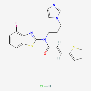 (E)-N-(3-(1H-imidazol-1-yl)propyl)-N-(4-fluorobenzo[d]thiazol-2-yl)-3-(thiophen-2-yl)acrylamide hydrochloride