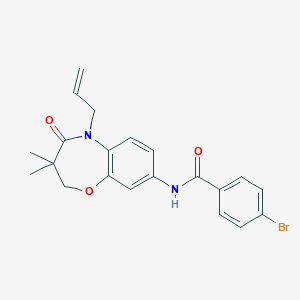 N-(5-allyl-3,3-dimethyl-4-oxo-2,3,4,5-tetrahydrobenzo[b][1,4]oxazepin-8-yl)-4-bromobenzamide