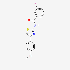 N-[4-(4-ethoxyphenyl)-1,3-thiazol-2-yl]-3-fluorobenzamide