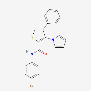 N-(4-bromophenyl)-4-phenyl-3-(1H-pyrrol-1-yl)thiophene-2-carboxamide