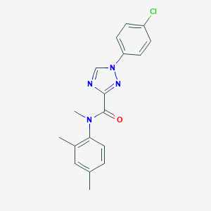 molecular formula C18H17ClN4O B278866 1-(4-chlorophenyl)-N-(2,4-dimethylphenyl)-N-methyl-1H-1,2,4-triazole-3-carboxamide 
