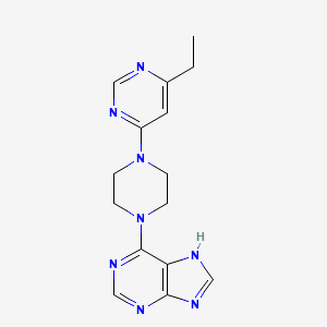 6-[4-(6-Ethylpyrimidin-4-yl)piperazin-1-yl]-7H-purine