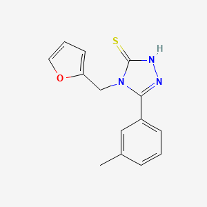 4-(2-furylmethyl)-5-(3-methylphenyl)-4H-1,2,4-triazole-3-thiol