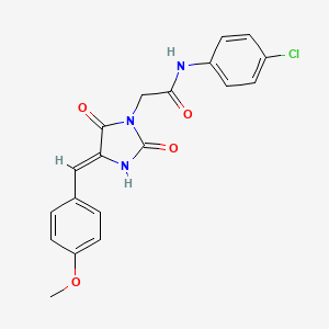 N-(4-chlorophenyl)-2-[(4Z)-4-[(4-methoxyphenyl)methylidene]-2,5-dioxoimidazolidin-1-yl]acetamide