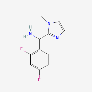molecular formula C11H11F2N3 B2788677 (2,4-difluorophenyl)(1-methyl-1H-imidazol-2-yl)methanamine CAS No. 1249710-14-2