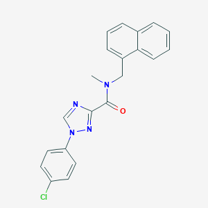 molecular formula C21H17ClN4O B278868 1-(4-chlorophenyl)-N-methyl-N-(1-naphthylmethyl)-1H-1,2,4-triazole-3-carboxamide 