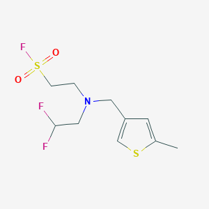 2-[2,2-Difluoroethyl-[(5-methylthiophen-3-yl)methyl]amino]ethanesulfonyl fluoride