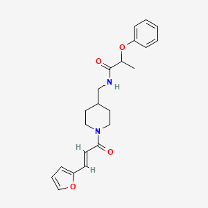 (E)-N-((1-(3-(furan-2-yl)acryloyl)piperidin-4-yl)methyl)-2-phenoxypropanamide