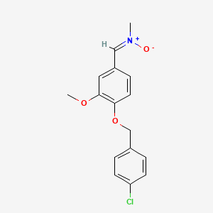 ({4-[(4-Chlorobenzyl)oxy]-3-methoxyphenyl}methylene)(methyl)ammoniumolate