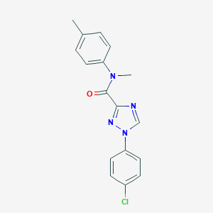 molecular formula C17H15ClN4O B278869 1-(4-chlorophenyl)-N-methyl-N-(4-methylphenyl)-1H-1,2,4-triazole-3-carboxamide 