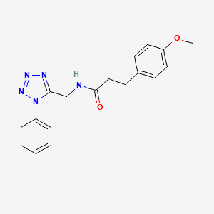 3-(4-methoxyphenyl)-N-((1-(p-tolyl)-1H-tetrazol-5-yl)methyl)propanamide