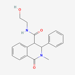 N-(2-hydroxyethyl)-2-methyl-1-oxo-3-phenyl-1,2,3,4-tetrahydroisoquinoline-4-carboxamide