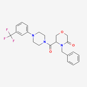 4-Benzyl-5-(4-(3-(trifluoromethyl)phenyl)piperazine-1-carbonyl)morpholin-3-one