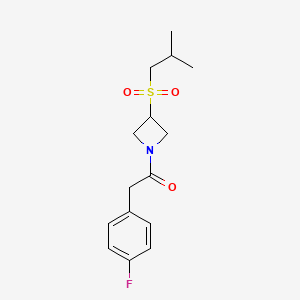 2-(4-Fluorophenyl)-1-(3-(isobutylsulfonyl)azetidin-1-yl)ethanone