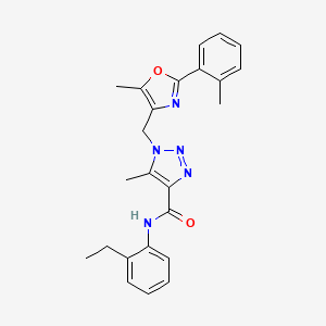 N-(2-ethylphenyl)-5-methyl-1-((5-methyl-2-(o-tolyl)oxazol-4-yl)methyl)-1H-1,2,3-triazole-4-carboxamide