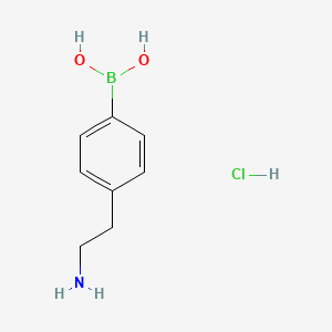 molecular formula C8H13BClNO2 B2788705 (4-(2-Aminoethyl)phenyl)boronic acid hydrochloride CAS No. 1165800-54-3