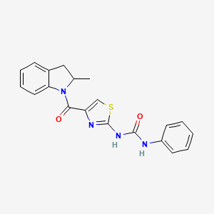 1-(4-(2-Methylindoline-1-carbonyl)thiazol-2-yl)-3-phenylurea