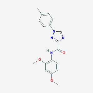 molecular formula C18H18N4O3 B278872 N-(2,4-dimethoxyphenyl)-1-(4-methylphenyl)-1H-1,2,4-triazole-3-carboxamide 